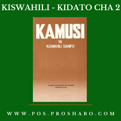 CODE 207: KISWAHILI: KIDATO CHA 2