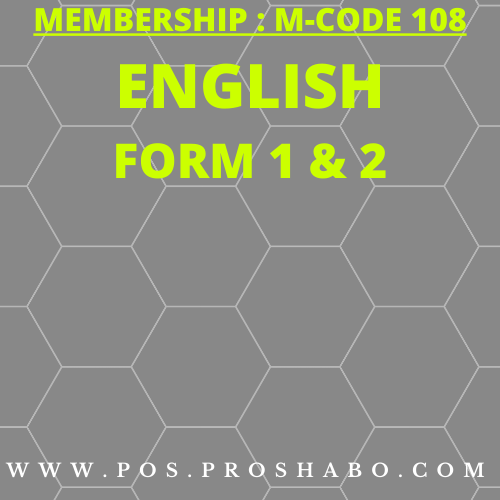 M-CODE 108: ENGLISH: FORM 1 & 2